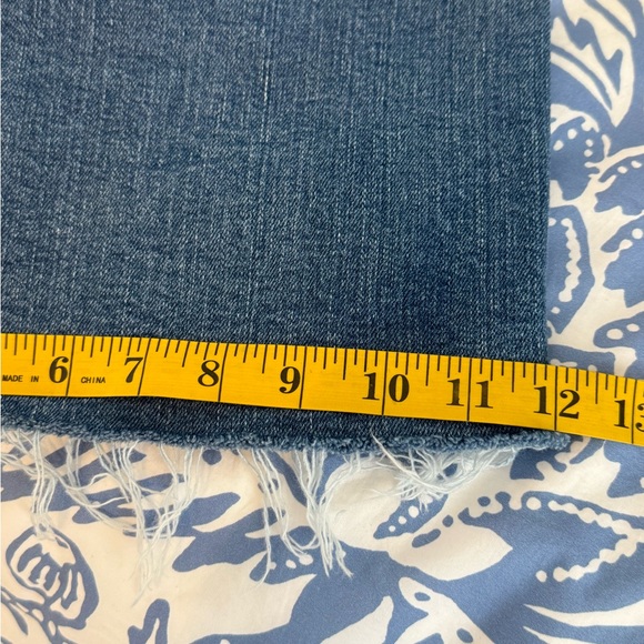 Zara Size 6 Marine High Rise Wide Leg Raw Hem Jeans - Picture 14 of 14